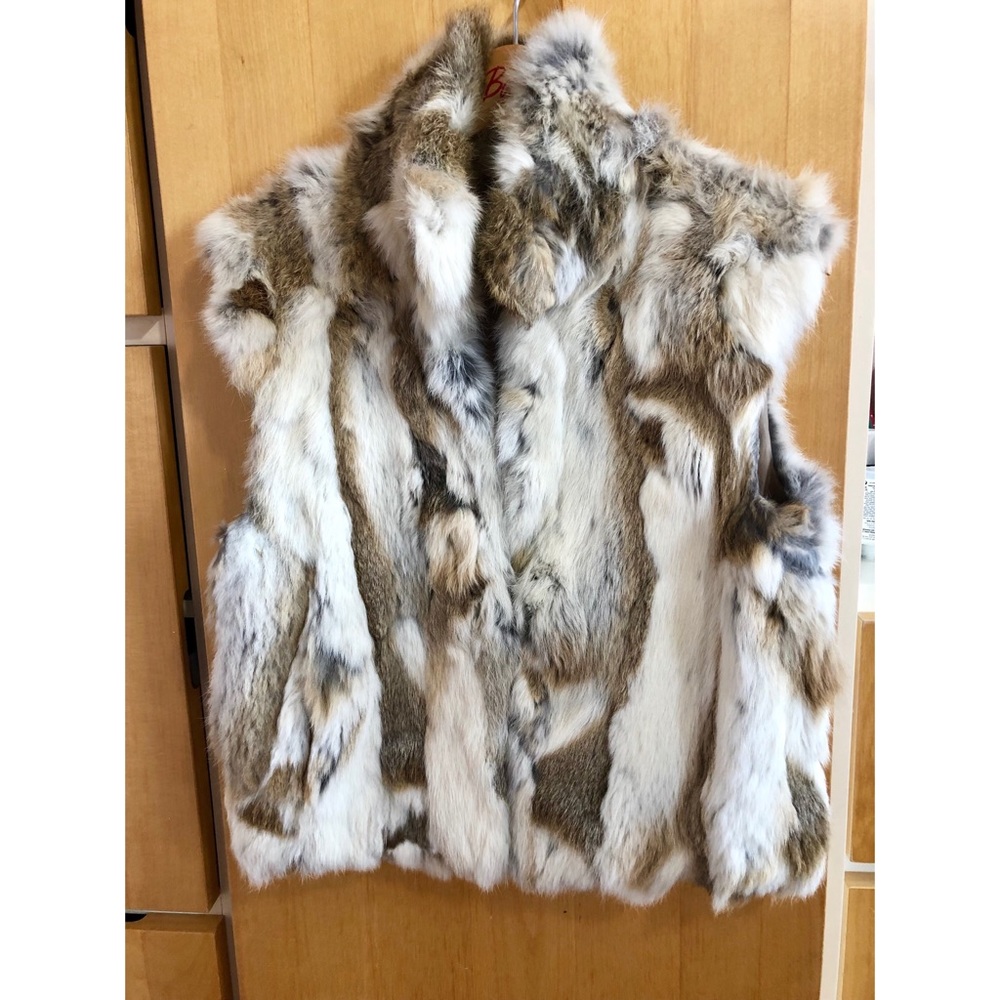 Adrienne Landau REAL rabbit fur vest